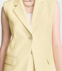 LOFT Versa Crepe Drape Sleeveless Blazer