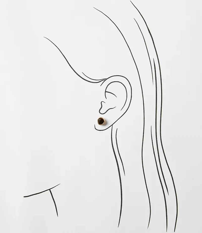 Tortoiseshell Print Stud Earring Set
