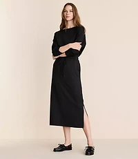 Lou & Grey Brushedsoft Boatneck Midi Pocket Dress