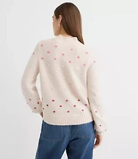 Bobble Mock Neck Sweater