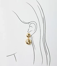 Oversized Molded Metal Drop Earrings