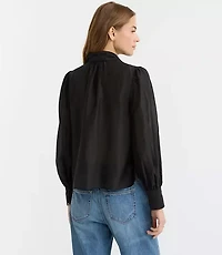 Petite Blouson Sleeve Bow Blouse
