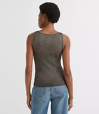 Shimmer Ribbed Sweater Tank Top
