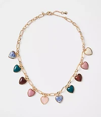 Heart Chunky Charm Necklace