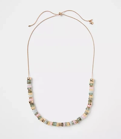 Marbleized Spliced Pull Tie Necklace