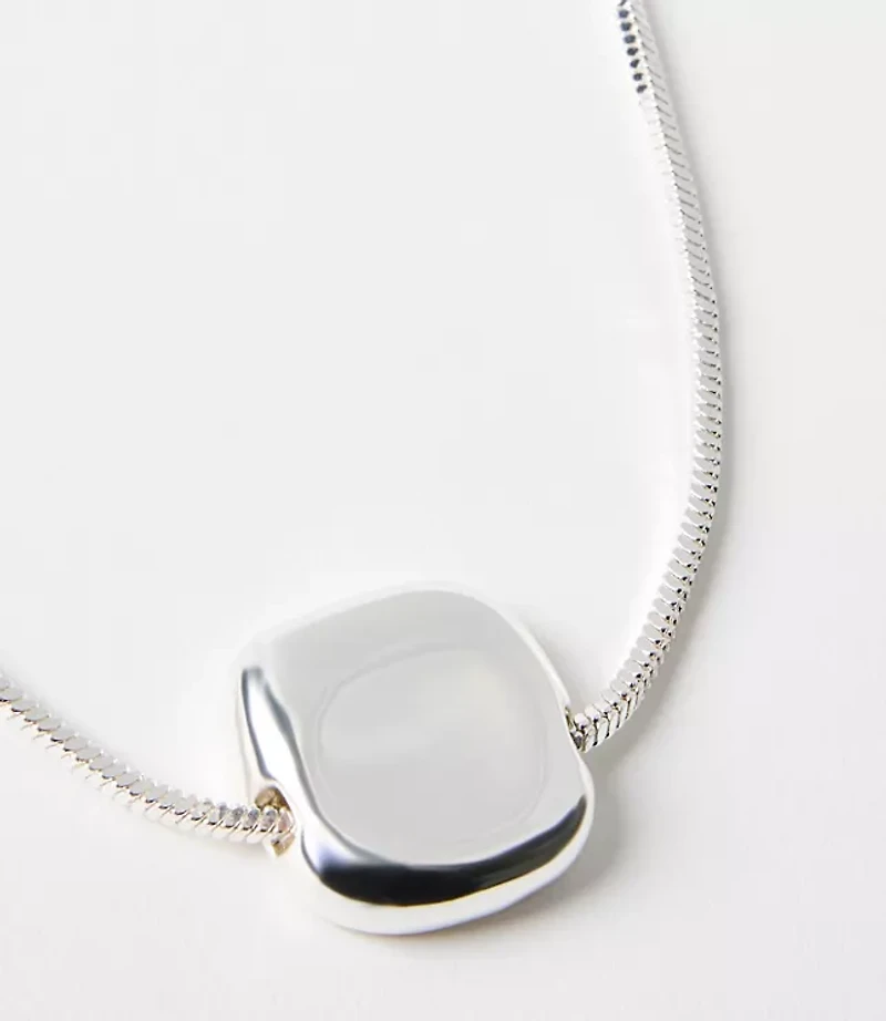 Oversized Bean Pull Tie Pendant Necklace