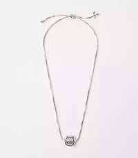 Oversized Bean Pull Tie Pendant Necklace