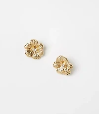 Metal Flower Stud Earrings