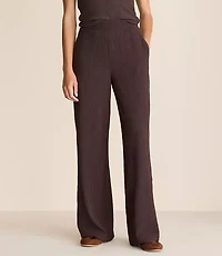 Petite Lou & Grey Textured Wide Leg Pants