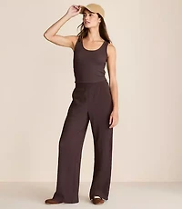 Petite Lou & Grey Textured Wide Leg Pants