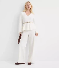 Ribbed Peplum Sweater