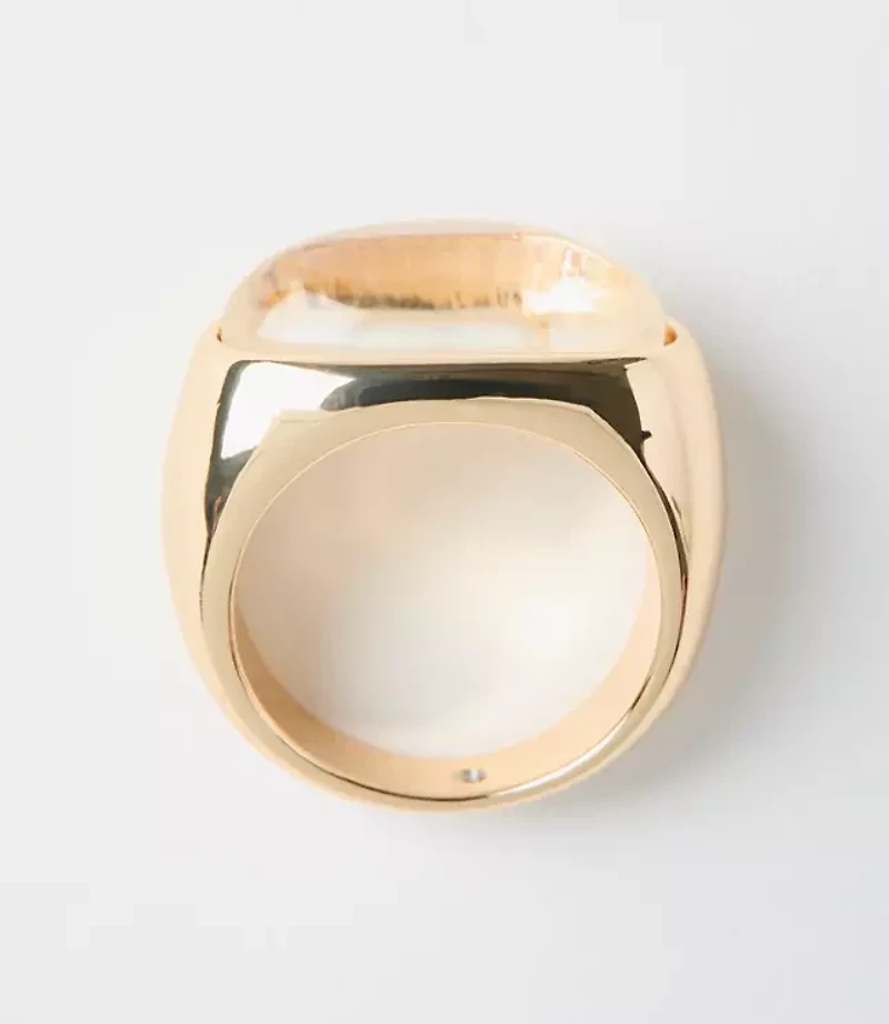 Marbleized Oval Ring
