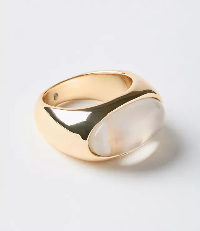 Marbleized Oval Ring