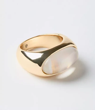 Marbleized Oval Ring