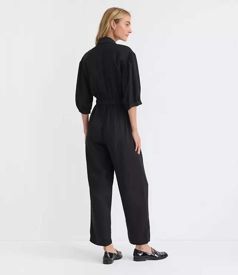 Petite Lapel Jumpsuit