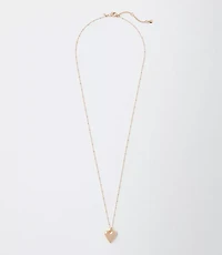 Brushed Heart Pendant Necklace