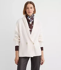 Ribbed Double Breasted Cardigan