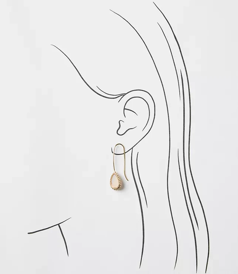 Mother Of Pearl Rope Pull Through Earrings