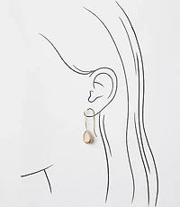 Mother Of Pearl Rope Pull Through Earrings