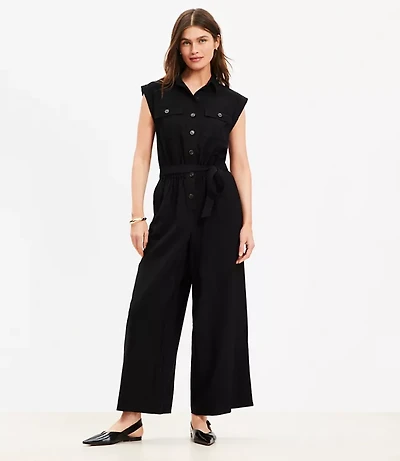 Petite Wide Leg Jumpsuit