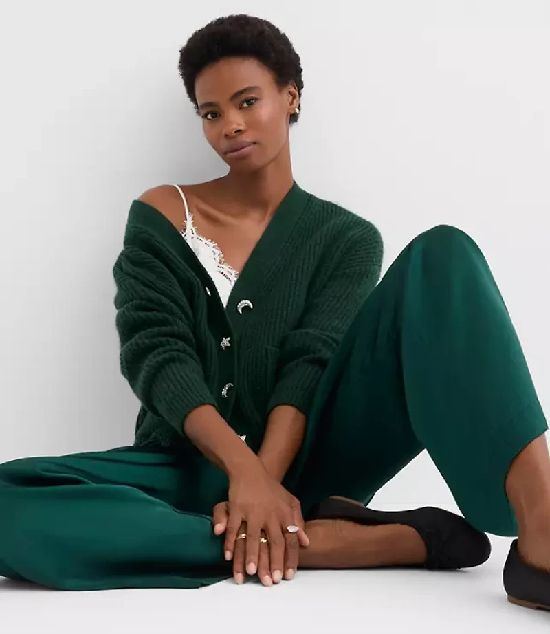 Moon & Star Jeweled Button Cardigan