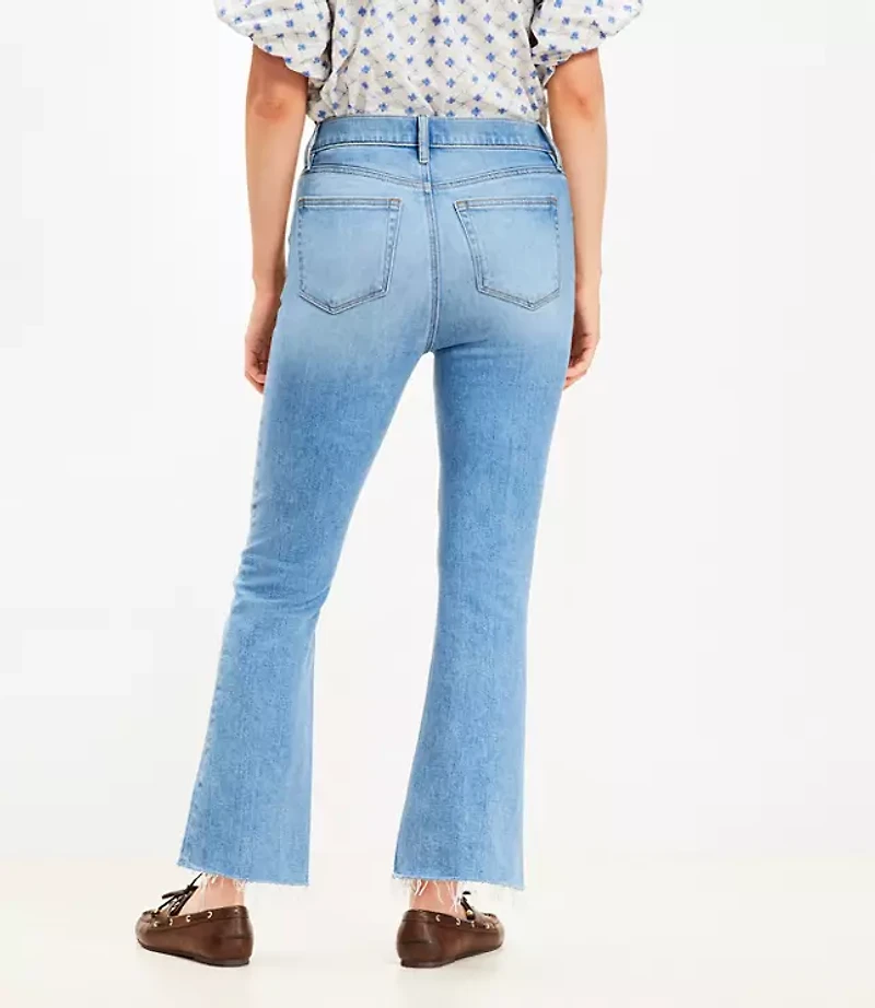 Petite Curvy Fresh Cut High Rise Kick Crop Jeans Authentic Light Indigo Wash