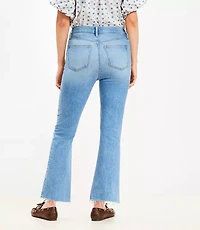 Petite Curvy Fresh Cut High Rise Kick Crop Jeans Authentic Light Indigo Wash