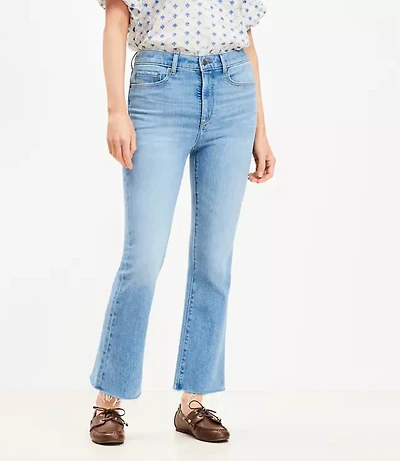 Petite Curvy Fresh Cut High Rise Kick Crop Jeans Authentic Light Indigo Wash