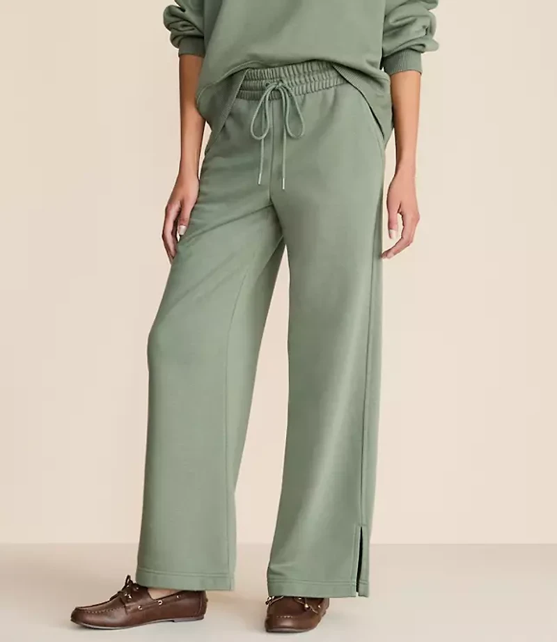 Petite Lou & Grey Elite Fleece Wide Leg Sweatpants