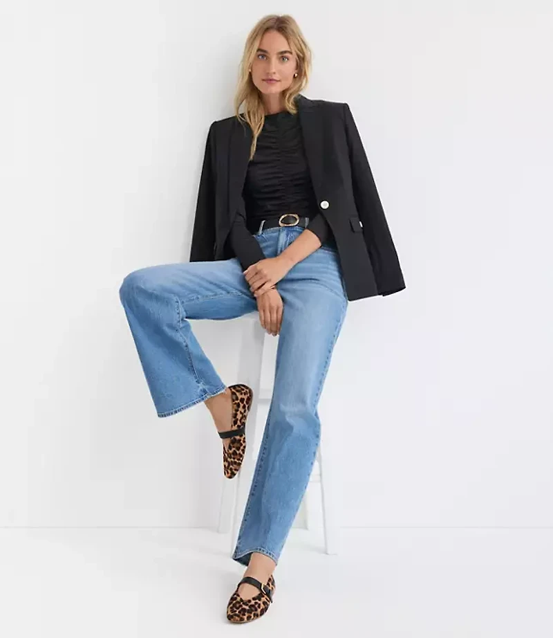 Ruched Boatneck Top