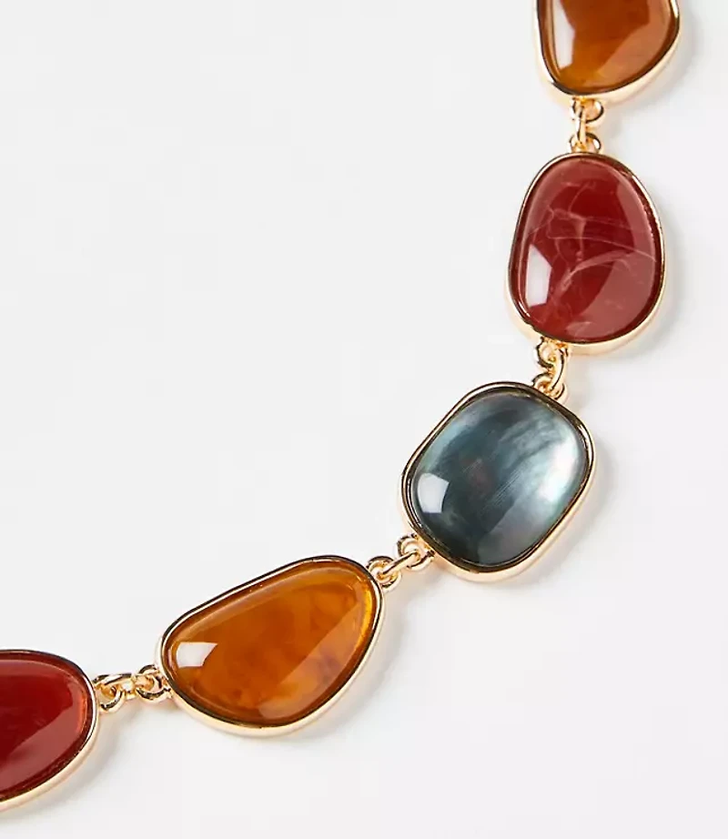 Marbleized Statement Necklace