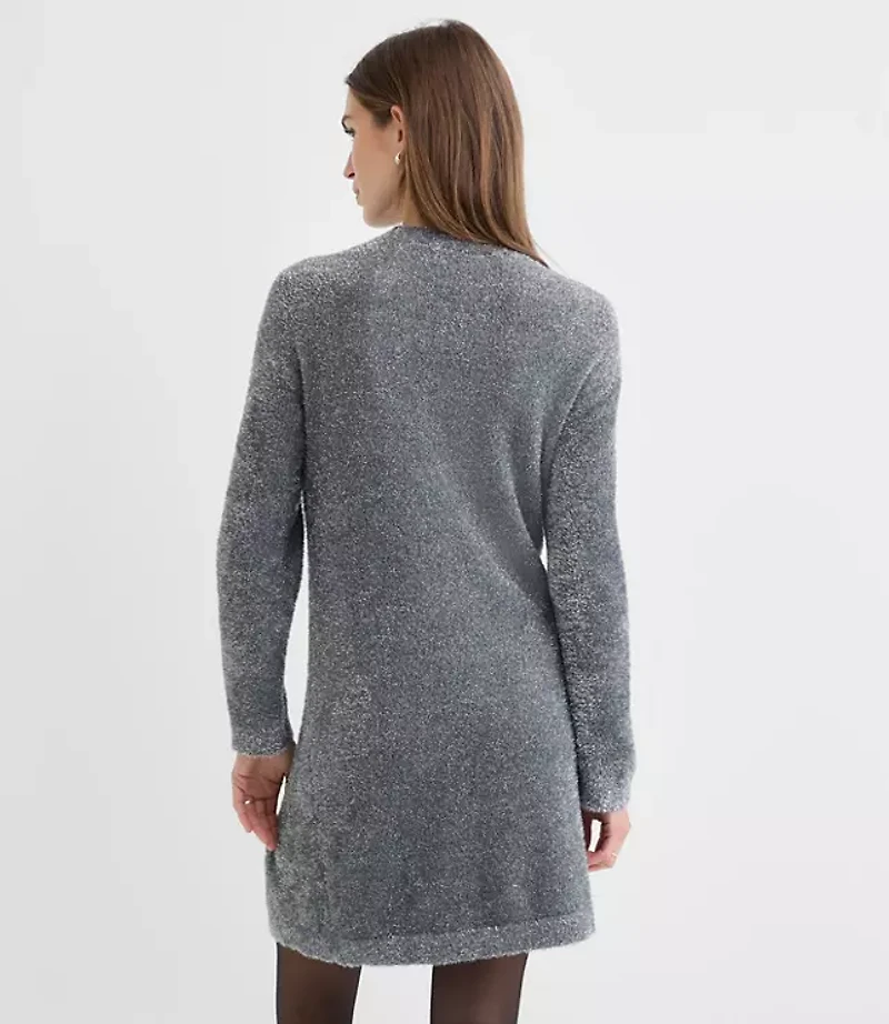 Tinsel Fuzzy Mini Sweater Dress