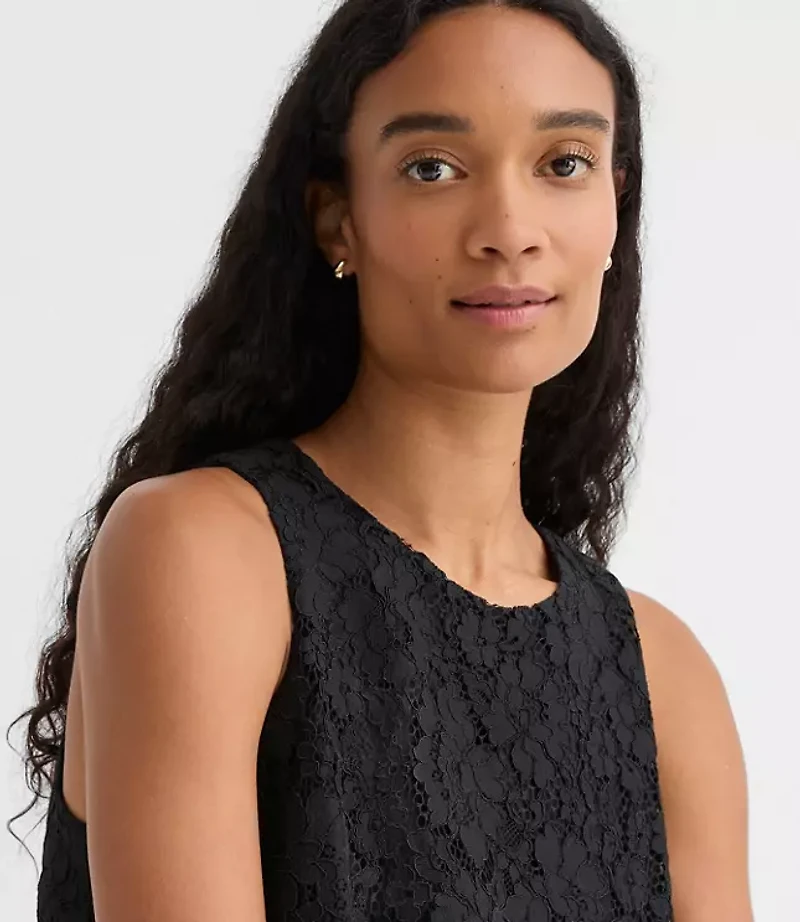 Petite Lace Bubble Shell