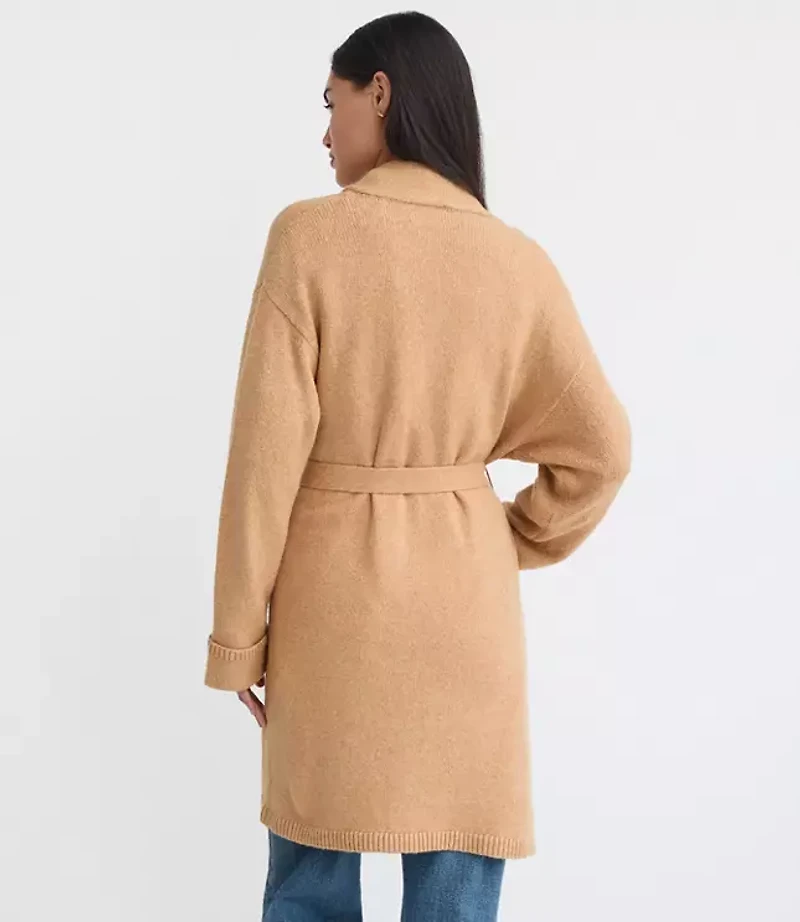 Cuffed Belted Pocket Coatigan
