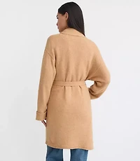 Cuffed Belted Pocket Coatigan