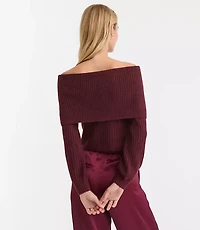 Ribbed Off The Shoulder Sweater