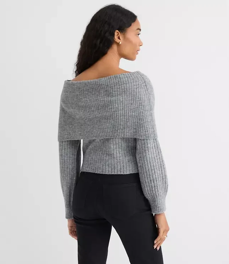 Ribbed Off The Shoulder Sweater