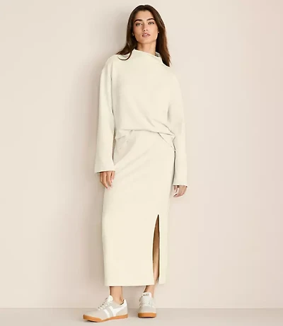Petite Lou & Grey Heathered Scubasoft Column Maxi Skirt