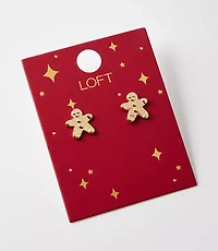 Gingerbread Man Stud Earrings