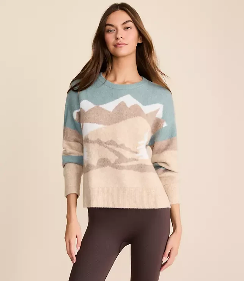 Petite Lou & Grey Snowy Mountain Cloudstitch Sweater