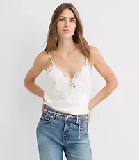 Lace Trim Satin Cami