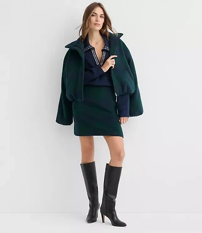 Petite Plaid Welt Pocket Mini Skirt