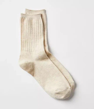Ribbed Crew Socks