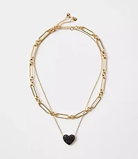 Heart Layered Necklace Set