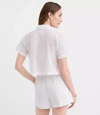 LOFT Beach Sea Eyelet Shirt
