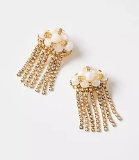 Italian Collection Pearlized Cluster Waterfall Earrings