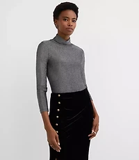 Shimmer Jersey Turtleneck Top