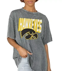 Gameday Couture Iowa Hawkeyes Solid Defense Oversized Crew Neck Tee