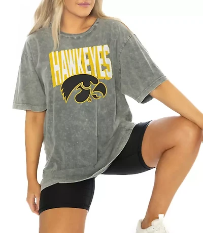 Gameday Couture Iowa Hawkeyes Solid Defense Oversized Crew Neck Tee