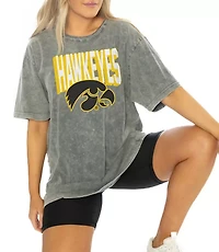 Gameday Couture Iowa Hawkeyes Solid Defense Oversized Crew Neck Tee